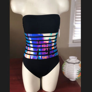 Calvin Klein One Piece Swimsuit Black  SZ 8 S-1